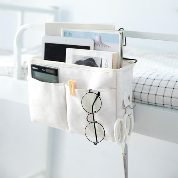 

storage boxes & bins bedside hanging organizer pocket bag wardrobe canvas bedroom bathroom magazine tote organizador pouch