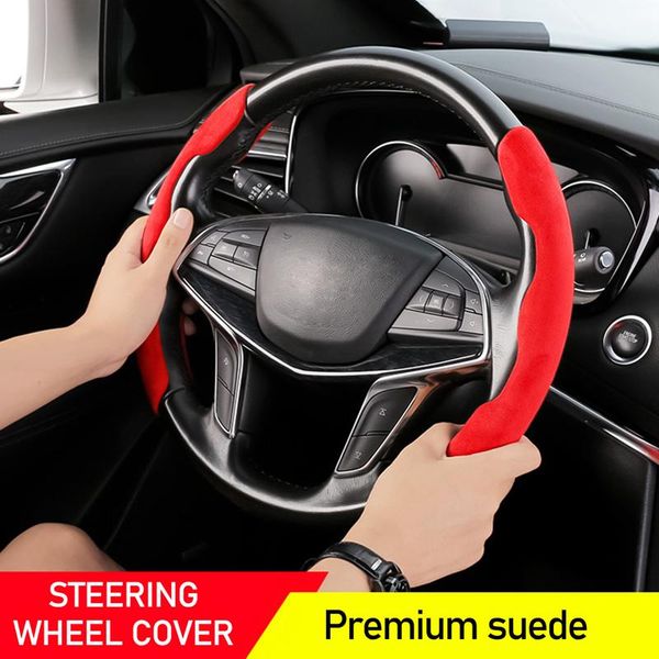 

steering wheel covers 2pcs universal car cover winter suede anti-skid plush protection kit accessories