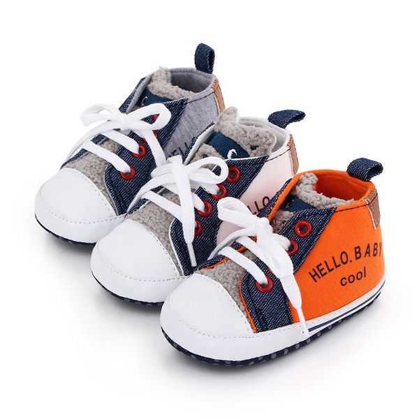 

first walkers 2021 born baby fashion cute canvas shoes kid soft sole non-slip sneakers