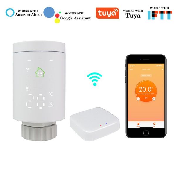 

smart home control wifi thermostat radiator electric floor heating temperature controller app remote works with tuya alexa