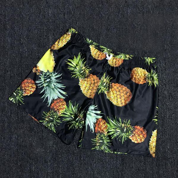 

men's swimwear couple men swimming panties pineapple printed boardshorts pants male summer beach bathing trunks plus size