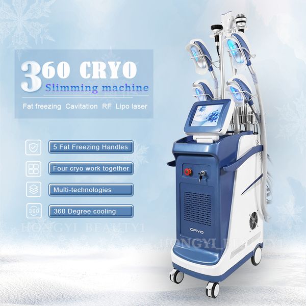 

lipo massage cryolipolyse fat ing slimming machine 5 cryo handles slim treatment body reshape e 40k cvitation rf lipolaser