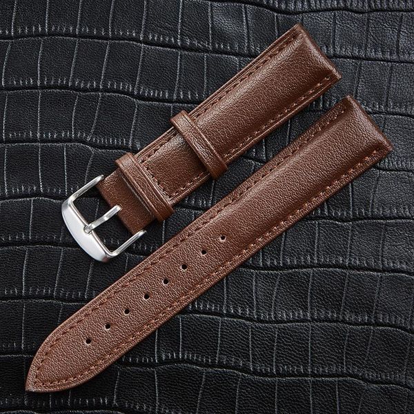 

watch bands genuine leather strap 22mm watches band 18mm 20mm 24mm watchbands men women wristband brown black accessories, Black;brown