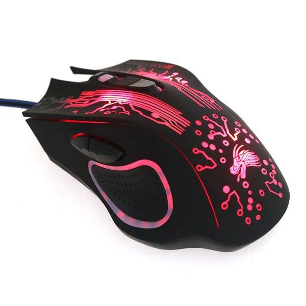 

mice usb wired gaming rgb mouse 6-button led luminous deskcomputer lapoptical ergonomic design gamers