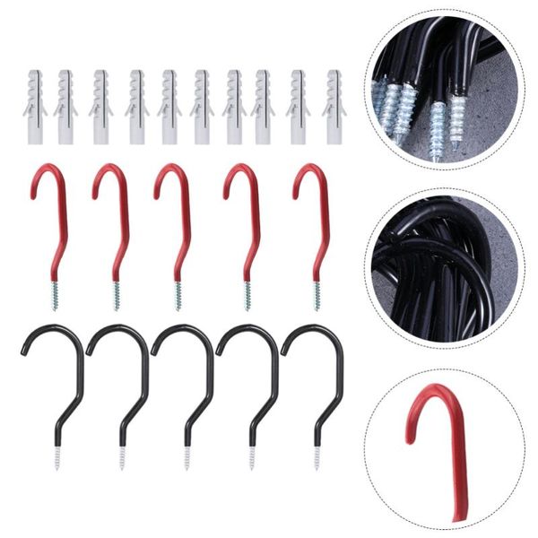 

hooks & rails 10 sets bike heavy duty bicycles storage set screw-in utility hanger