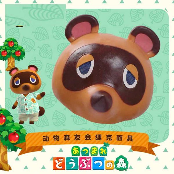 

party masks animal crossing tom nook cosplay men women halloween props clothing accessories prop emulsion headgear