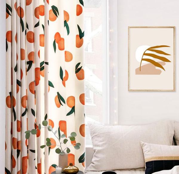

curtain & drapes curtains modern bedroom living room nordic simple fresh fruit pattern sweet