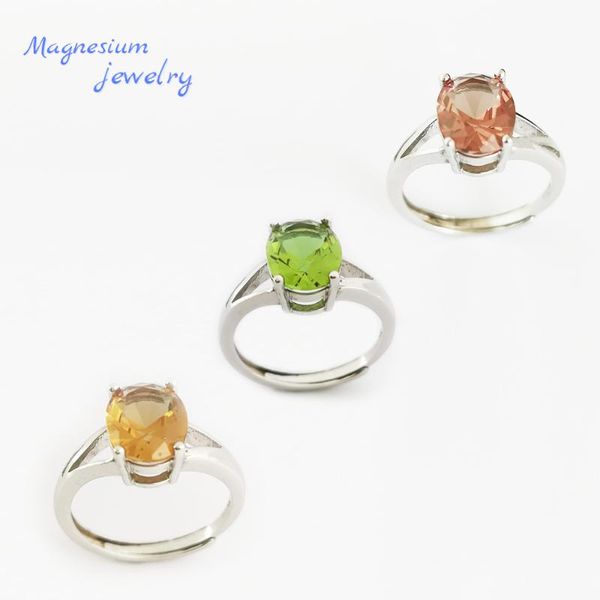 

cluster rings oval 8*10mm gemstone diaspore zultanite ring color change for women wedding 925 sterling silver fine jewelry gifts b, Golden;silver