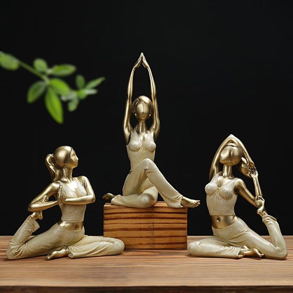 

decorative objects & figurines home decoration kawaii yoga figurine girl's dream modern resin sculpture dolls beauty girls wedding craf
