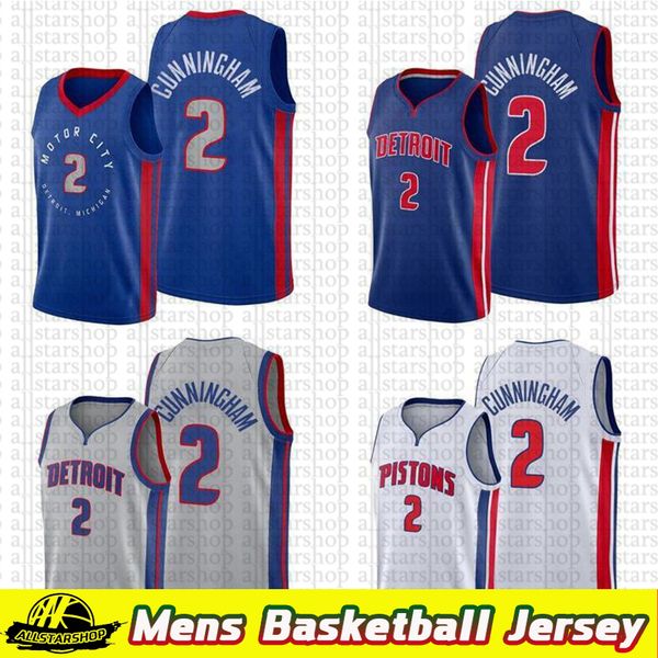 

men basketball jerseys 2 cade cunningham jersey, Black;red