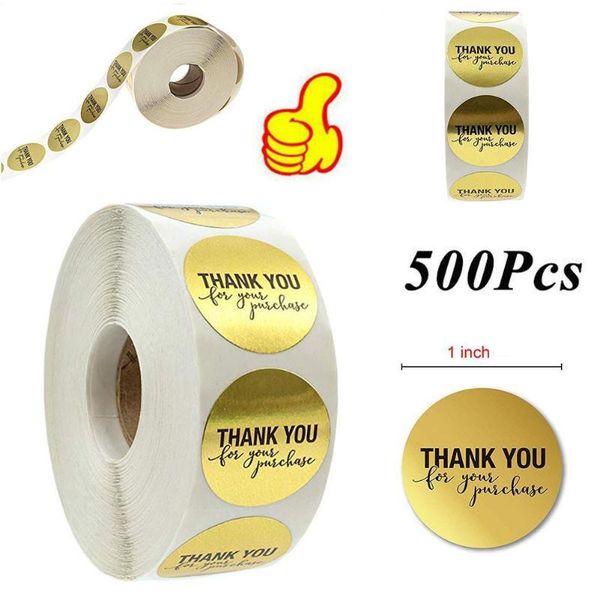 

gift wrap roll gold thank you for baking sticker label special z3t7
