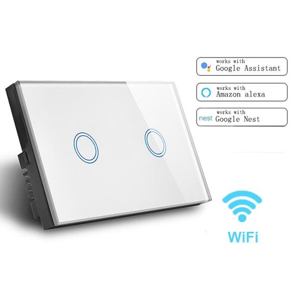 

smart home control 3 gang 1 way wifi touch switch ewelink crystal glass wall no neutral line