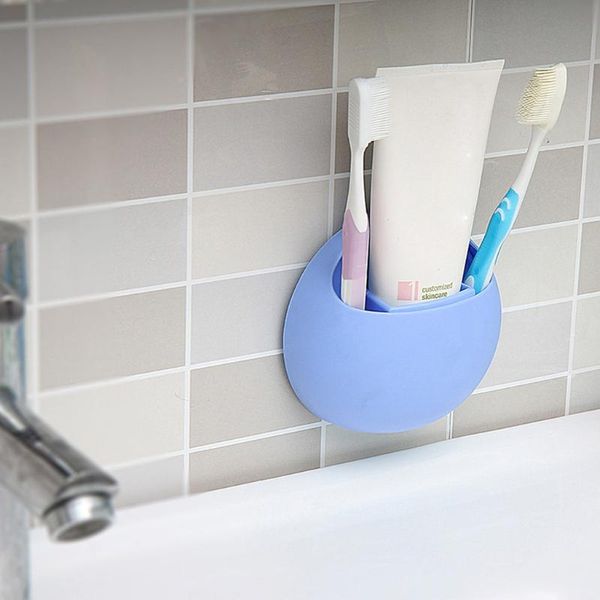 

bathroom storage & organization 1pc home toothbrush toothpaste wall mount holder sucker suction organizer rack holders solid bathroon access