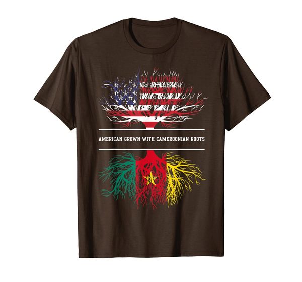 

american grown with cameroonian roots t-shirt cameroon tee, White;black