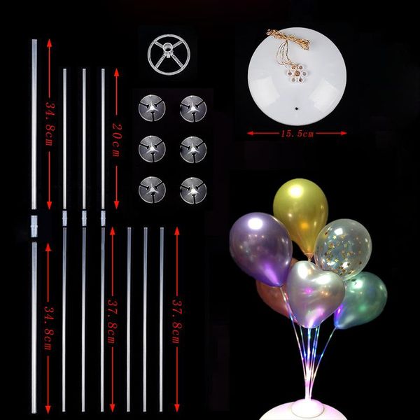 

party decoration 1set 7 tubes balloon stand holder column confetti balloons baby shower birthday wedding arche ballon