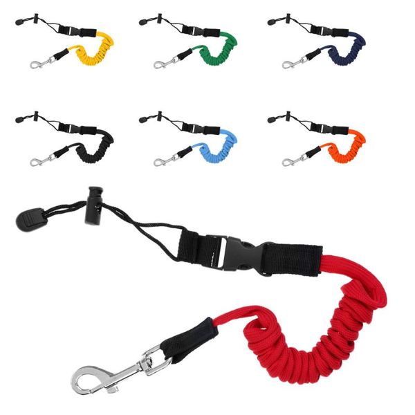 

rafts/inflatable boats 55 inch/140cm kayak canoe paddle leash safety boat fishing rod pole coiled lanyard cord tie rope rowing accessories