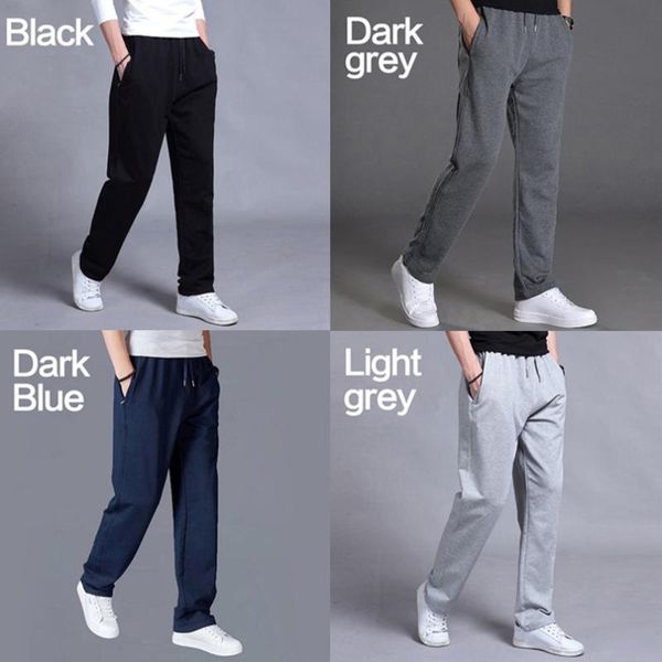 

men's pants 2021 cotton joggers men jogging sweatpants sportswear knit tracksuit sports trousers oversize wide leg clothing, Black