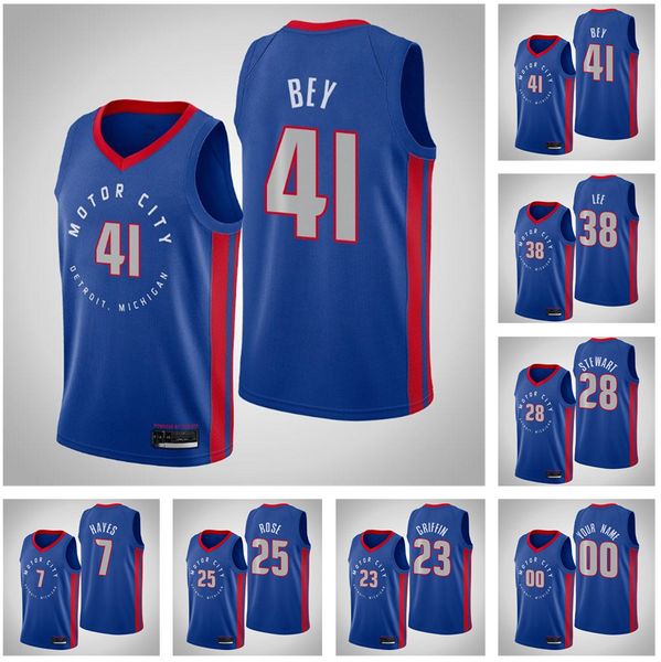 

20-21 thailand jersey printed blake 23 griffin mason plumlee delon 55 wright jerami 9 grant derrick 25 rose sekou 45 doumbouya killian 7 hay