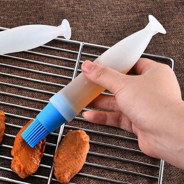 

tools & accessories bbq oil bottle brush high temperature resistant silicone portable household pastry baking kitchen