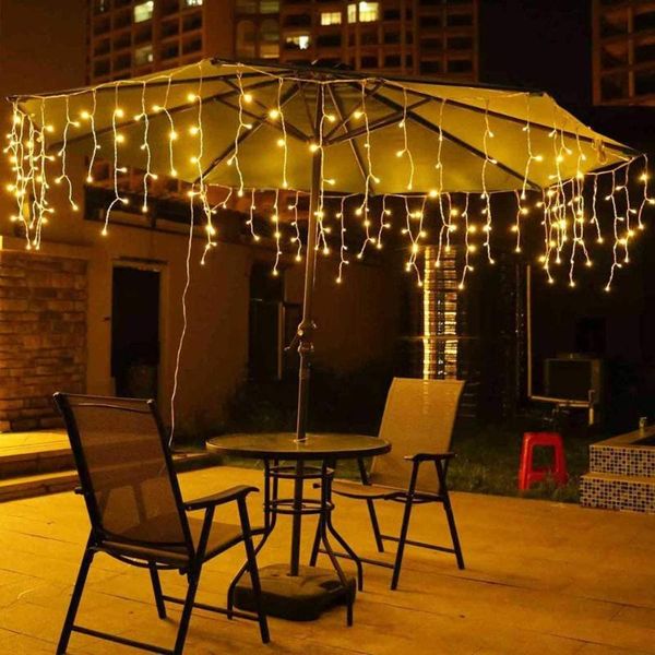 

party decoration 4m curtain icicle led string light droop 0.4/0.5/0.6m christmas holiday garlands faiy xmas garden stage decorative lights