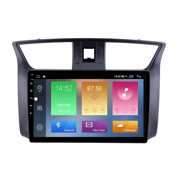 10.1 Inç Araba DVD Oynatıcı Android GPS Navigasyon Sistemi Nissan Sylphy 2012-2016 Destek OBD II DVR Dikiz Kamera