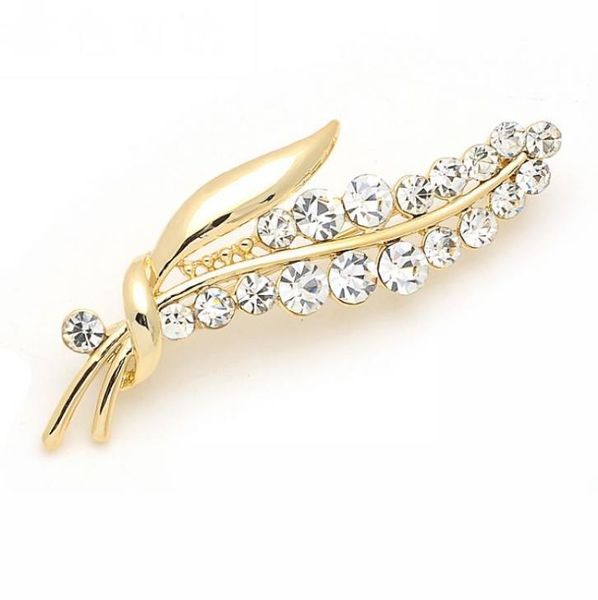 

pins jewelrypins jewelryfashion women brooch pins leaf luxury rhinestone bouquet brooches creative womens clothing aessories drop delivery, Gray