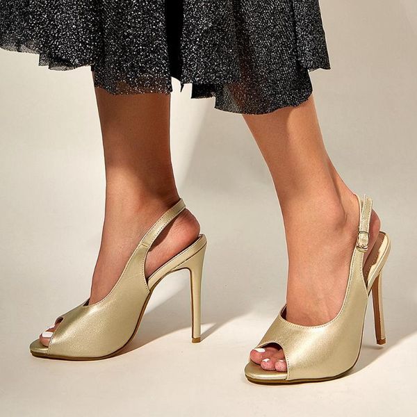 

sandals lapolaka classic brand design slingback summer peep toe thin high heels wedding party lady shoes woman, Black