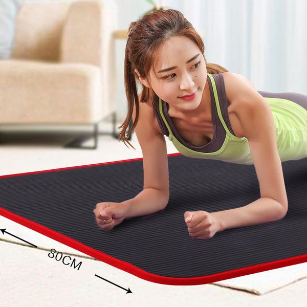 

extra thick 183cmx61cm nrb non-slip yoga mats for fitness tasteless pilates gym exercise pads with bandages
