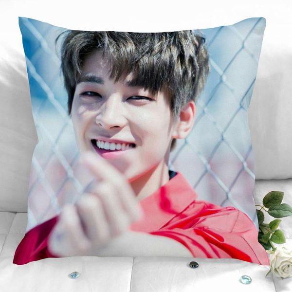 

pillow case custom jeon wonwoo pillowcases printed square pillowcase home decorative zipper cover 35x35cm40x40cm(one side)