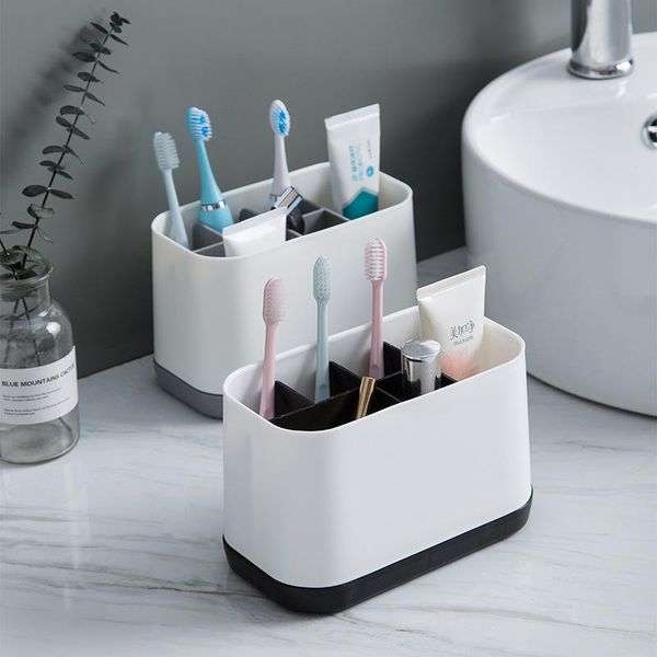 

toothbrush holders multifunction electric draining rack toothpaste holder toilet bathroom shelf kitchen soap cleaning brush storage box