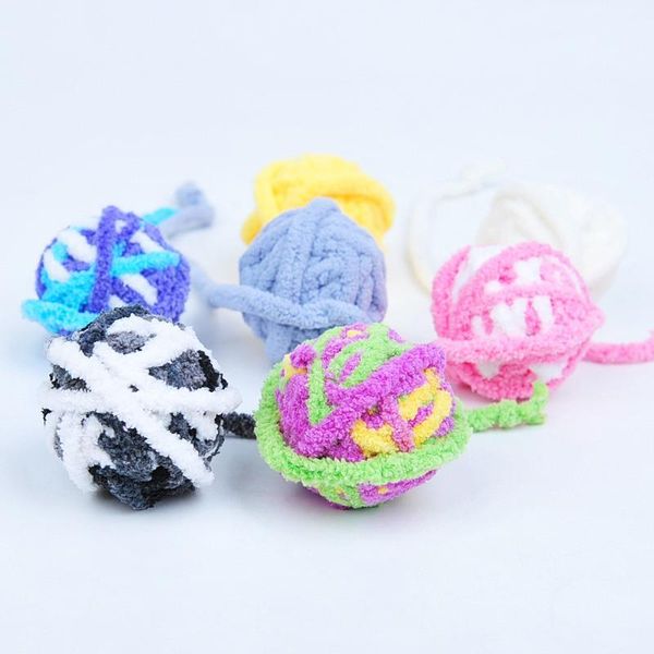 

cat toys pet toy weave ball kitten play chewing durable dog/cat training