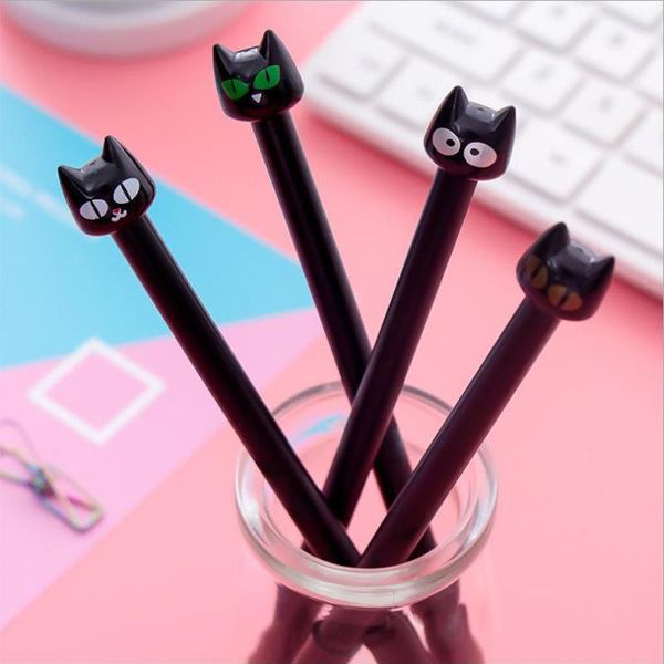 

gel pens sweet cute black cat design pen /stationery office school supplies papelaria g034