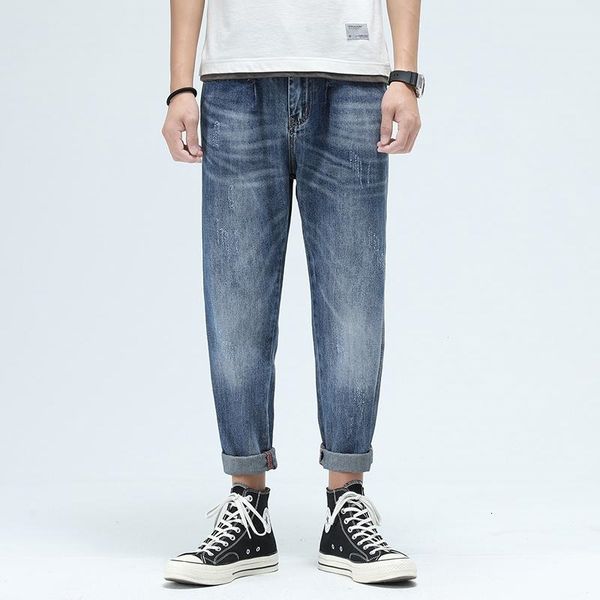 

men's mens harem pants spring summer thin loose fit baggy jeans men wide leg relaxed male casual trousers large size 42 8ub8, Blue