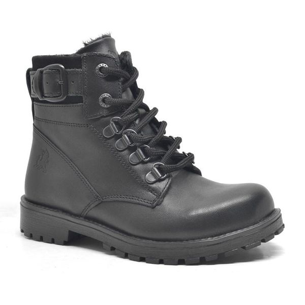 

flat shoes genuine leather black zipper furry girl boy kids boots, Black;grey