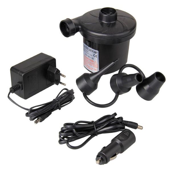 

inflatable pump eu plug electric air dc12v/ac230v inflate deflate pumps car inflator electropump with 3 nozzles