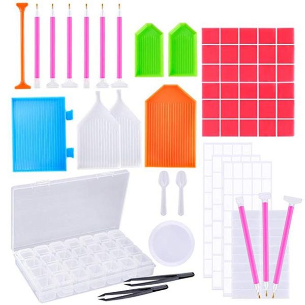 

pcs diy art tweezers 5d diamond painting tool set pen embroidery cross stitch sewing accessories glue craft notions & tools, Black