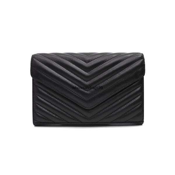 

women's sheepskin messenger chain bag genuine leather soft v pattern quilted envelop female purse bags black quilted chain shoulder bag