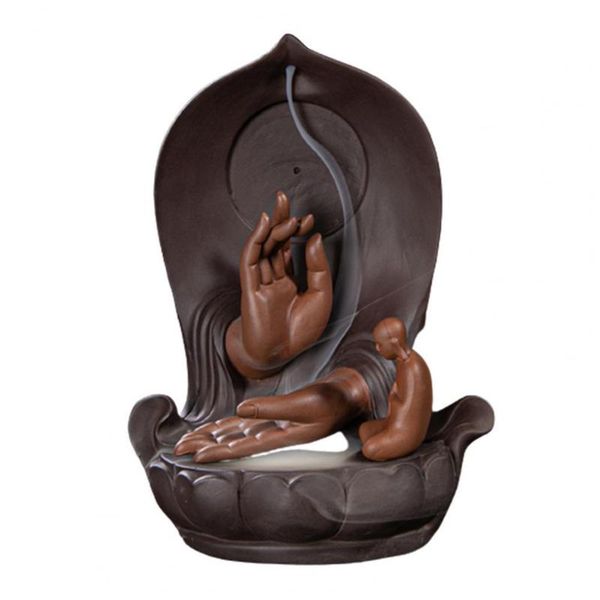 

1pc incense holder backflow censer creative design handmade purple sand home for gifts teahouse decor fragrance lamps