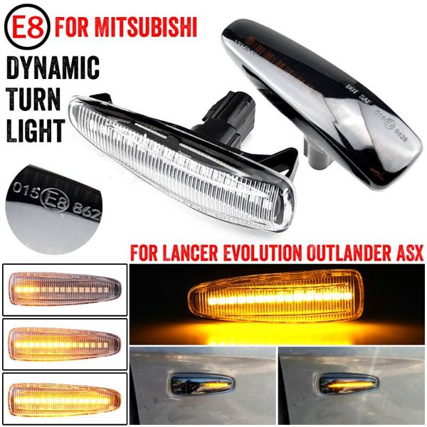 

turn signal lamp led for mistubishi outlander sport mirage lancer evolution x light car dynamic side marker blinker emergency lights