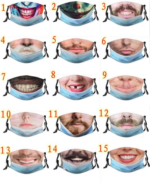 

high-quality masks printed cotton funny expression mask eaxl