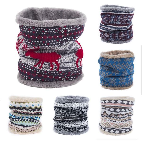 

scarves scarf women men knitted cowl headband neck winter warmer elastic, Blue;gray