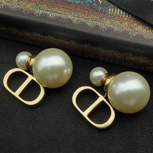 

d jia cd pig nose earrings pearl letter net red live tape payment batch, Golden
