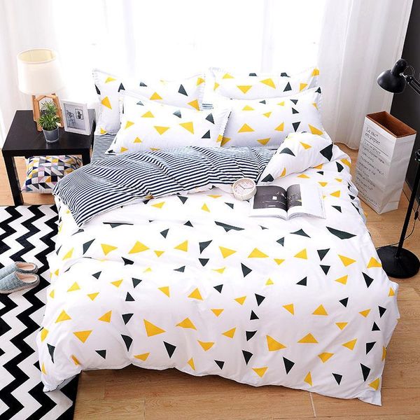 

bedding sets 2021 home textile king  full twin bed linens suit 3/4pcs duvet quilt cover flat sheet pillowcase teen set