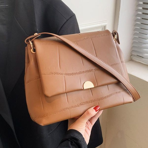 

evening bags high-quality ladies stone pattern large-capacity handbags 2021 fashion messenger bag soft leather shoulder