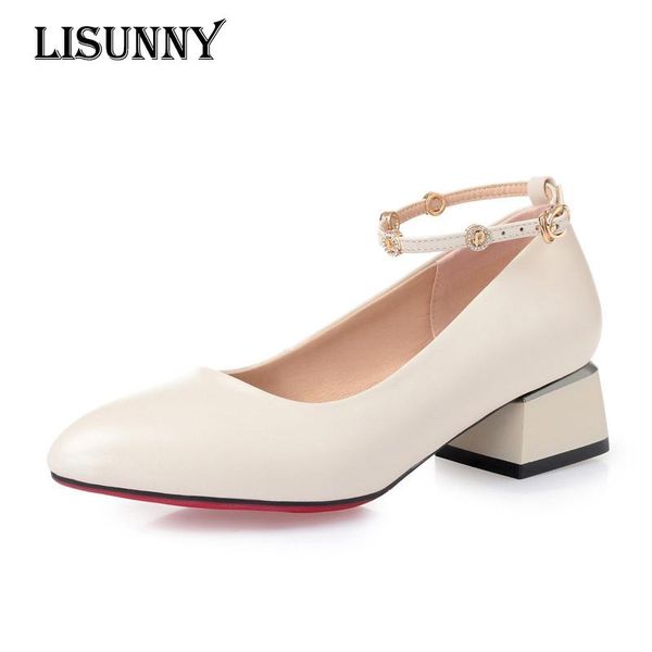 

women pumps 2021 fashion lady genuine leather ms mid heel shoes female one-pointed pointed chaussures femme dress, Black