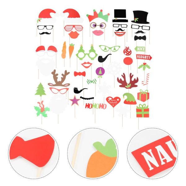 

aprons 1 set of 50pcs christmas po booth props diy pography decor selfie prop