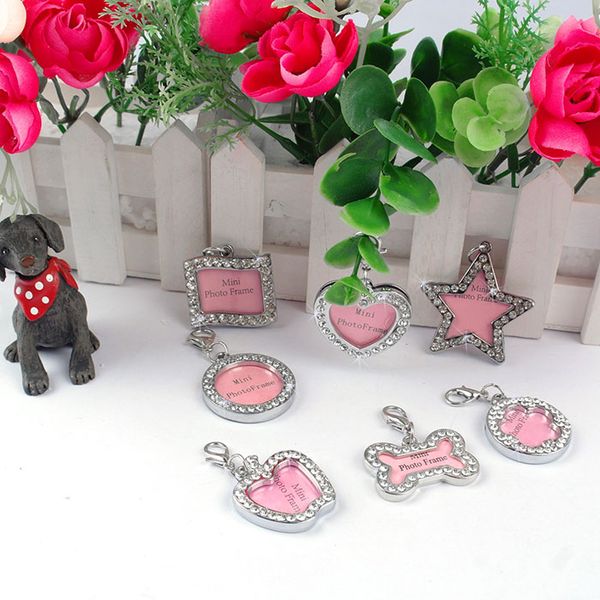 

mini cute id tag personalized pet handwriting pets idname p frame for cat puppy dogs collar tag pendant plum bossom round shape apple identi