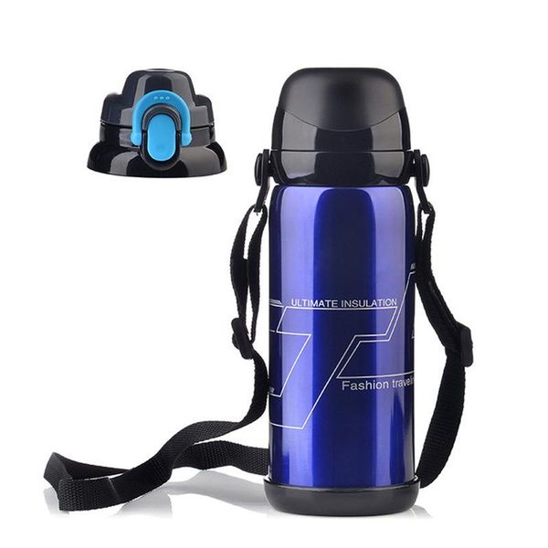 

water bottles 800ml multi-function stainless steel vacuum flasks reusable coffee cup bottle 6- 12 hours men handgrip