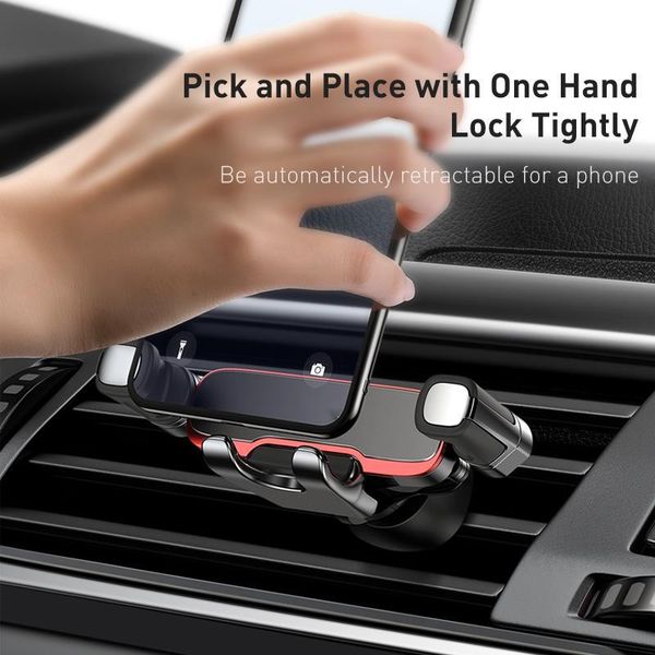 

cell phone mounts & holders baseus car holder for air vent mount support stand metal gravity hold