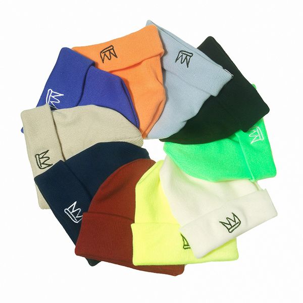 

solid color embroidery beanie hat winter hats for men women casual soft warm knitted sport skullies caps, Blue;gray